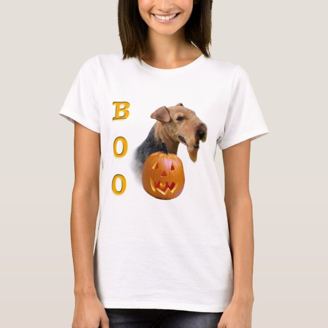 Welsh Terrier Boo Tee Shirt (Framsida)