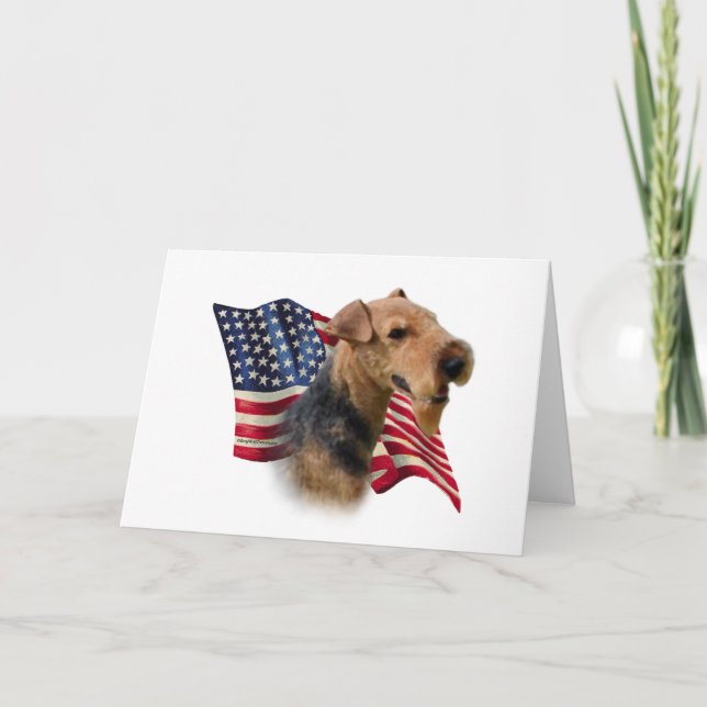 Welsh Terrier Flagga Kort (Framsida)