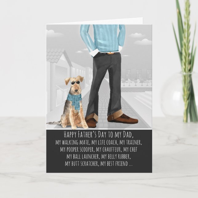 Welsh Terrier från Dog Father's Day Kort (Framsida)