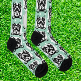 Welsh Terrier Grönt Puppy Personlig Theme Sock