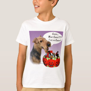 Welsh Terrier Halloween Candy Tee Shirt