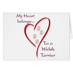 Welsh Terrier Heart-Tillhör Hälsningskort