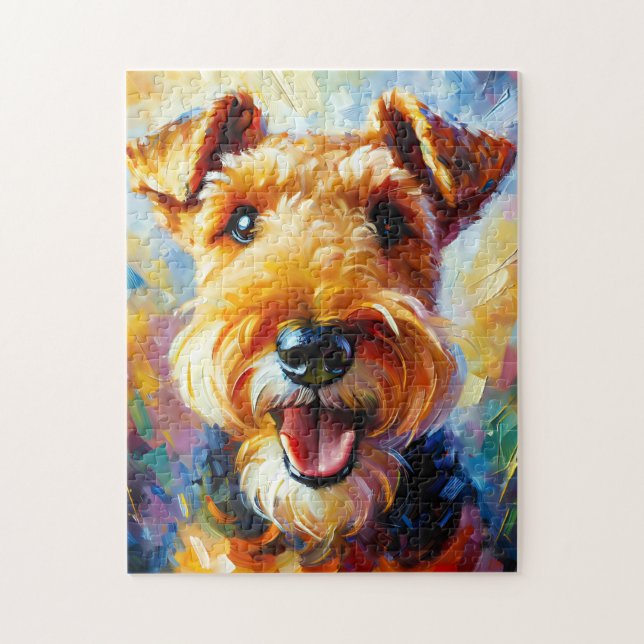 Welsh Terrier Hund Acrylic Print Hund älskare Gift Pussel (Vertikal)