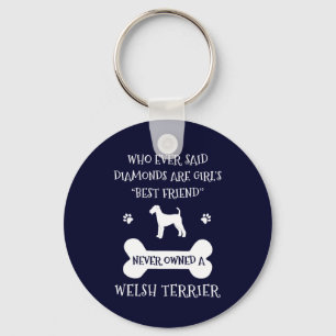 Welsh Terrier-Hund bästa vän Nyckelring