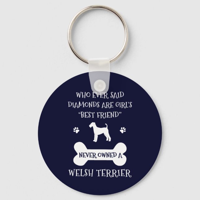Welsh Terrier Hund Best Friend Nyckelring (Framsida)