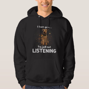 Welsh Terrier Hund jag hör att du inte lyssnar Hoodie