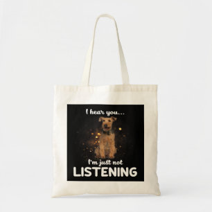 Welsh Terrier Hund jag hör att du inte lyssnar Tygkasse