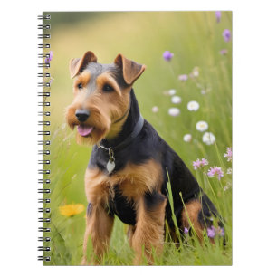 Welsh Terrier i Wildblomskugga Anteckningsbok