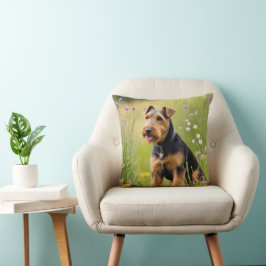 Welsh Terrier i Wildblomskugga Kudde