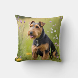 Welsh Terrier i Wildblomskugga Kudde