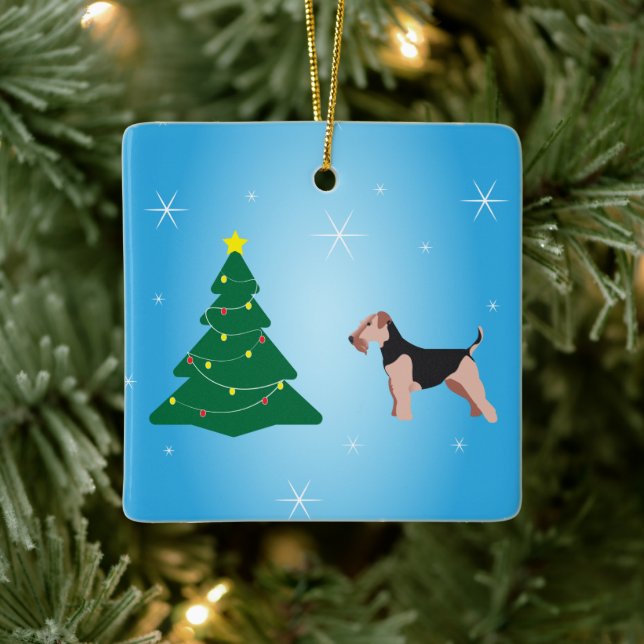 Welsh Terrier jul Ornament (Träd)