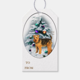 Welsh Terrier-jul Presentetikett
