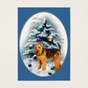 Welsh Terrier-julgåvor Visitkort