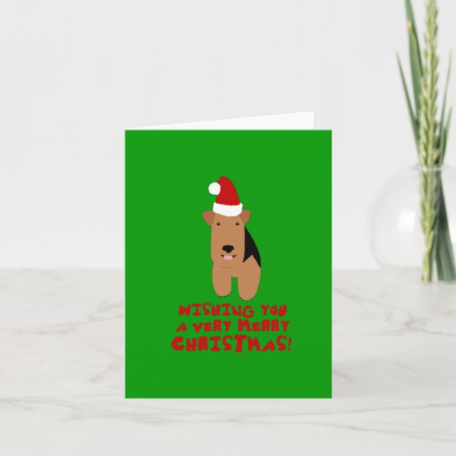 Welsh Terrier-julkort Helgkort (Framsida)