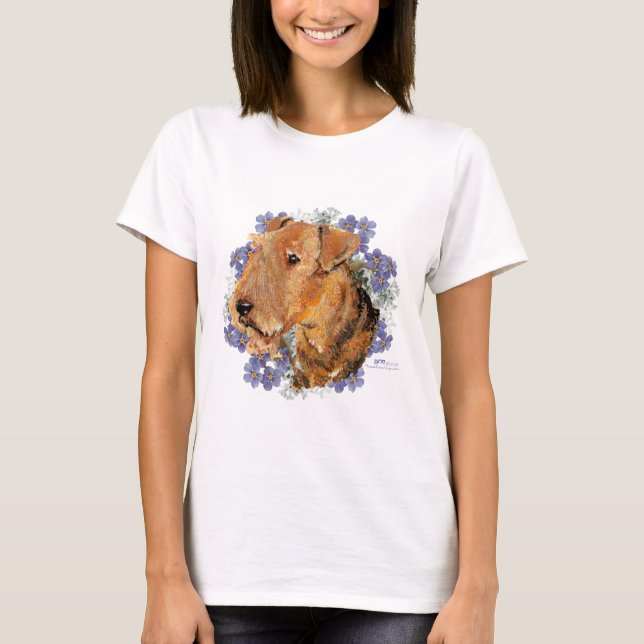 Welsh Terrier Kärlek T Shirt (Framsida)