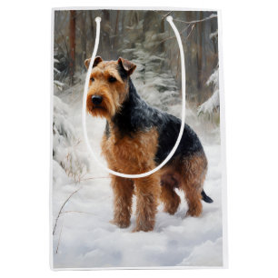 Welsh Terrier Låt det snöa jul