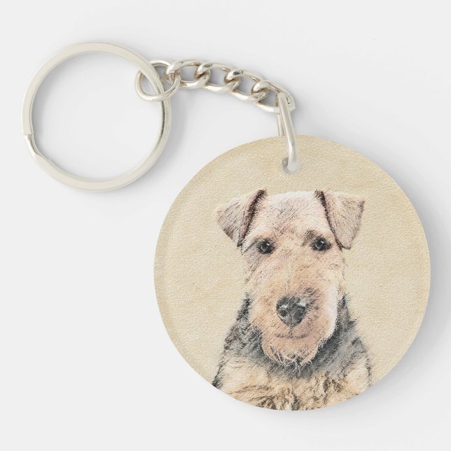 Welsh Terrier-målning - Cute Original Hund Art (Framsidan)
