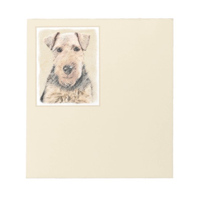 Welsh Terrier-målning - Cute Original Hund Art Anteckningsblock (Framsida)