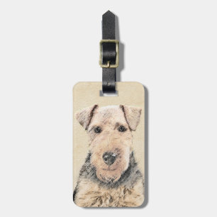 Welsh Terrier-målning - Cute Original Hund Art Bagagebricka