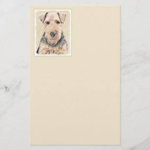 Welsh Terrier-målning - Cute Original Hund Art Brevpapper