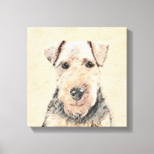 Welsh Terrier-målning - Cute Original Hund Art Canvastryck