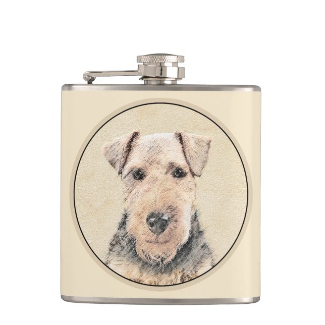 Welsh Terrier-målning - Cute Original Hund Art Fickplunta (Framsidan)