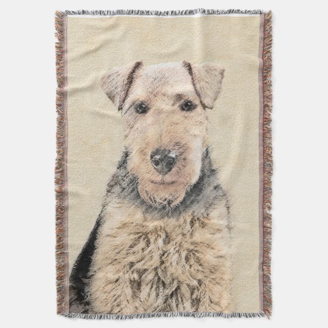 Welsh Terrier-målning - Cute Original Hund Art Filt (Framsidan Vertikal)