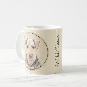 Welsh Terrier-målning - Cute Original Hund Art Kaffemugg