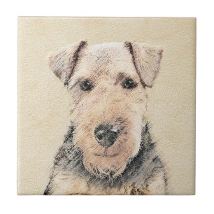 Welsh Terrier-målning - Cute Original Hund Art Kakelplatta