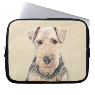 Welsh Terrier-målning - Cute Original Hund Art Laptop Fodral