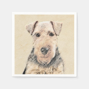 Welsh Terrier-målning - Cute Original Hund Art Pappersservett