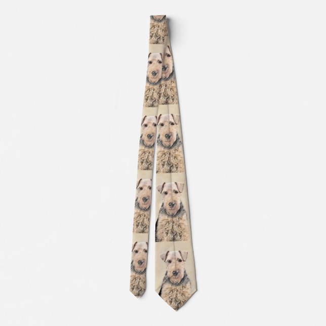 Welsh Terrier-målning - Cute Original Hund Art Slips (Baksida)