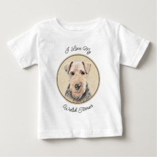 Welsh Terrier-målning - Cute Original Hund Art T Shirt
