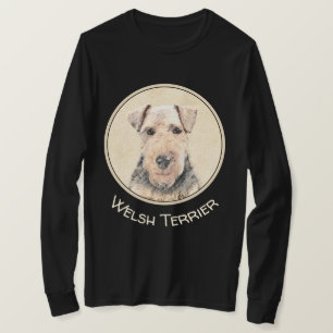 Welsh Terrier-målning - Cute Original Hund Art T Shirt