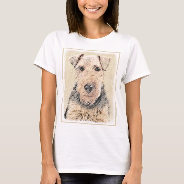 Welsh Terrier-målning - Cute Original Hund Art Tröja (Framsida)