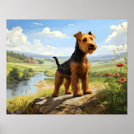 Welsh Terrier på utsidan Poster