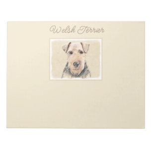 Welsh Terrier Painting (Svettfärgsfärg) - Cute Ori Anteckningsblock