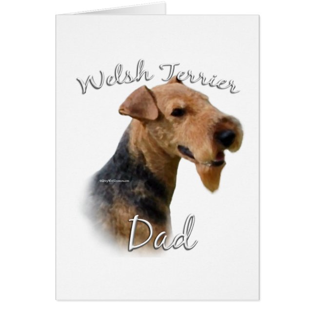 Welsh Terrier Pappa 2 Hälsningskort (Framsidan)
