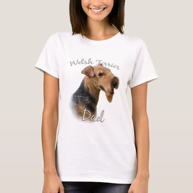 Welsh Terrier Pappa 2 Tee Shirt (Framsida)