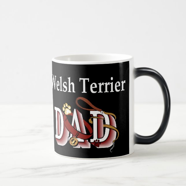 Welsh Terrier Pappa Gifts Magisk Mugg (Höger)
