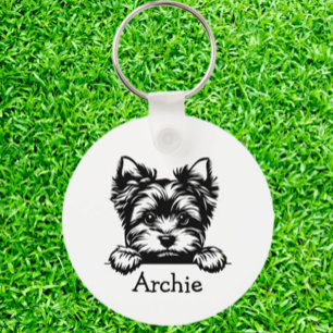 Welsh Terrier Puppy Personlig Themme Nyckelring
