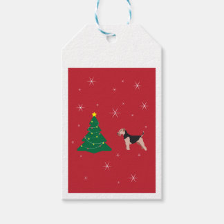 Welsh Terrier Red Gift Märkres Presentetikett