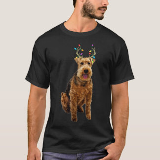 Welsh Terrier Reindeer jul-Hund T Shirt