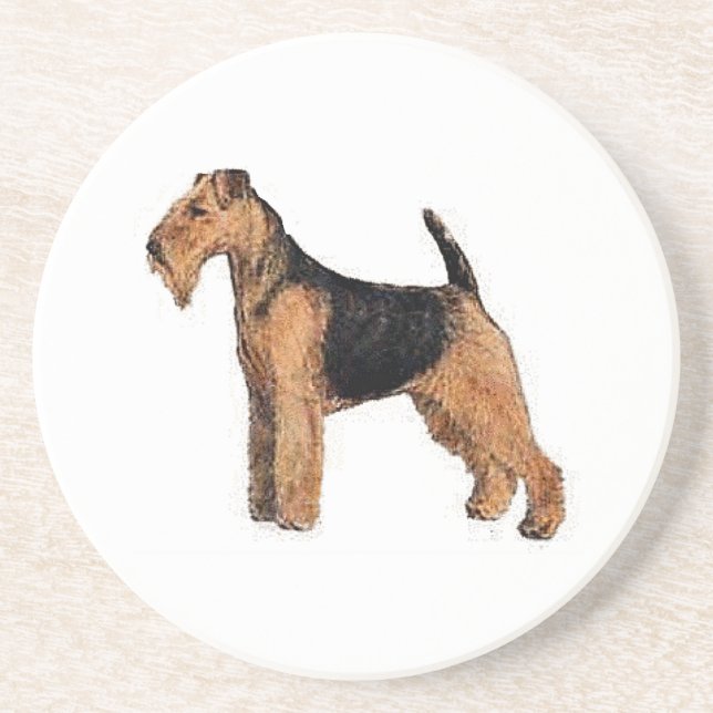 Welsh Terrier Sandstone Underlägg Sandsten (Framsidan)