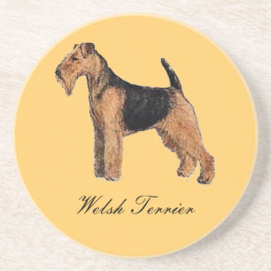 Welsh Terrier Sandstone Underlägg Sandsten