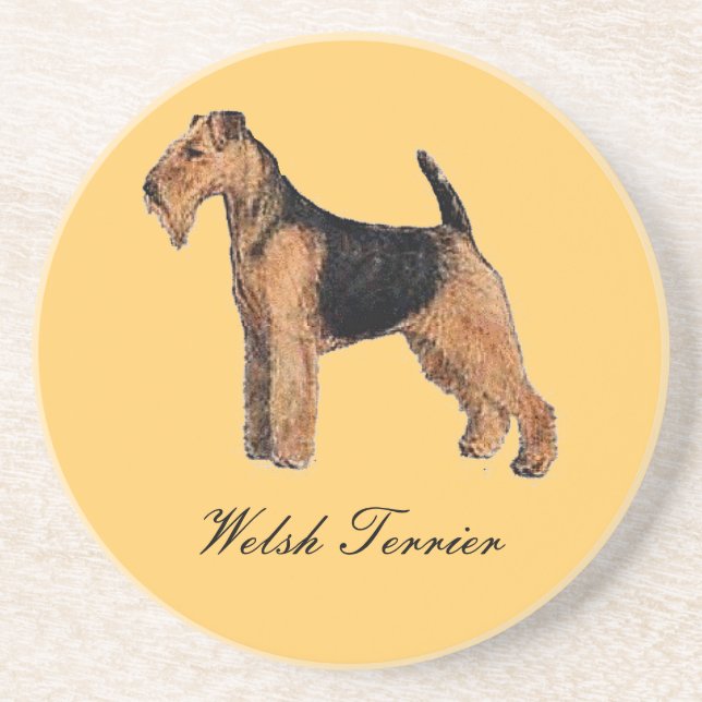 Welsh Terrier Sandstone Underlägg Sandsten (Framsidan)