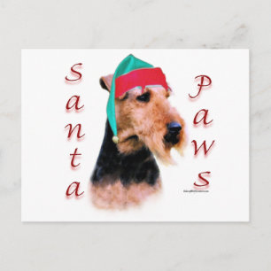 Welsh Terrier Santa Tassar Helg Vykort