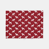 Welsh Terrier Silhouettes Mönster Red and White