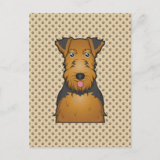 Welsh Terrier Tecknad Vykort