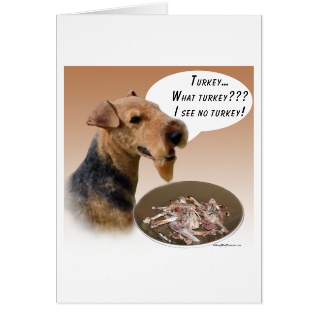 Welsh Terrier Turkiet Hälsningskort (Framsidan)